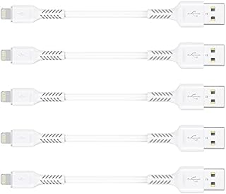 10cm iPhone Charge Cable Short, 5 Pack USB A to Lightning Cord for Fast Charging Stations Compatible with Apple iPhone 12 11 Pro Max Xs 8 7 6 5 Plus, iPad Air/Mini