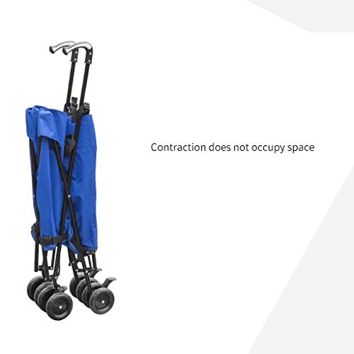 gbgymjm Einkaufstrolley Faltbarer Einkaufstrolley Umweltfreundliche Einkaufstasche Tragbar Doppeltes Vorderes… – Bild 4