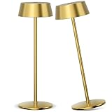 Ralbay Electroplated Copper IP54 Waterproof Outdoor Table Lamp,5000mAh Rechargeable Gold Plating Des