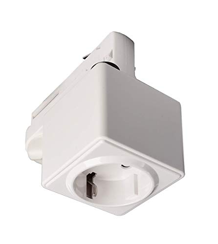 Deko-Light | D LINE Zubehör Adapter Steckdose für 3-Phasen-Strom-Schienen-System 230V | weiß