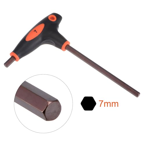 TOP-VIGOR 1Pcs 7mm Hex Key T-Handle, T Bar Dual End Wrench Spanner Allen Key for Home Repair and Mechanical Maintenance Metric S2 Steel - Image 3