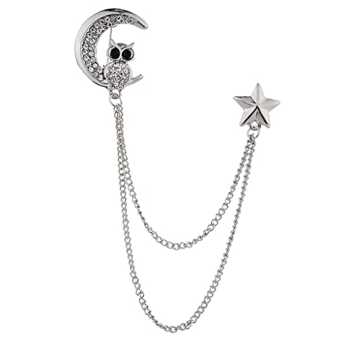 Broche para traje de joyería resistente en aleación pulida con cadena 1