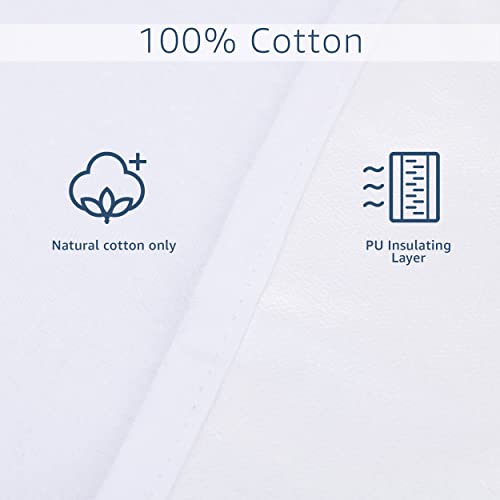 Amago - Mattress Protector with 100 Percent Cotton Front and PU Membrane Back, 180 x 200 cm - White - Image 4