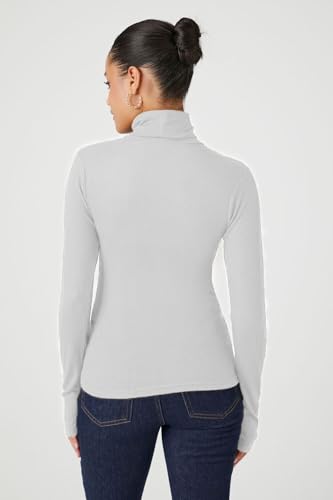 Image of Emmalise Womens Turtleneck Top Long Sleeves Fitted Ribbed Top