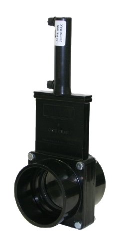 Valterra 9301P ABS Pneumatic Gate Valve, Black, 3