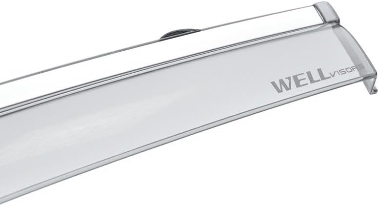 WellVisors Window Visors Wind Deflectors Compatible with Nissan 2017-2022 Rogue Sport with Chrome Trim Rain Guards 3-847NS018