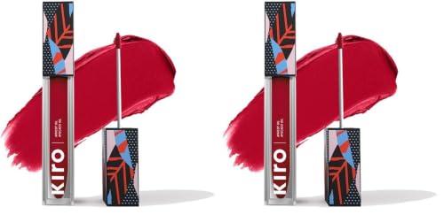 Image of Kiro Airy Matte Liquid Lipstick, Scarlet Poppy (Cherry Red), 5 ml, Transferproof, Liquid Lip Colour, Long Lasting, Vegan, No Parabens, Avocado Oil, Non Toxic Lipstick for Intense Colour (Pack of 2)