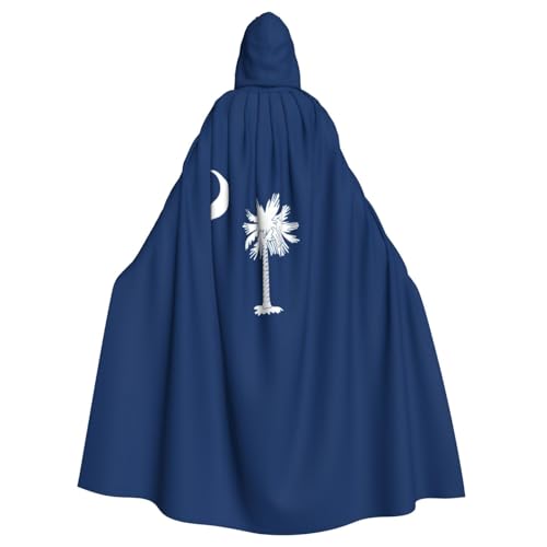 FKGKDF South Carolina Flag Print Halloween Cloak, Carnival Cape For