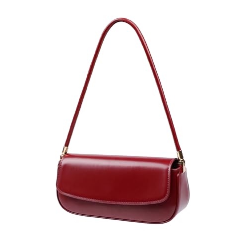 Leather Shoulder Bags for Women, Mini Cute Everyday Purses Trendy, Women's Hobo Handbags with Magnetic Closure