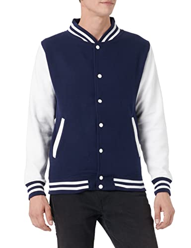 Just Hoods College Jacke 'Varsity Jacket, Oxford Marineblau/Weiß, M