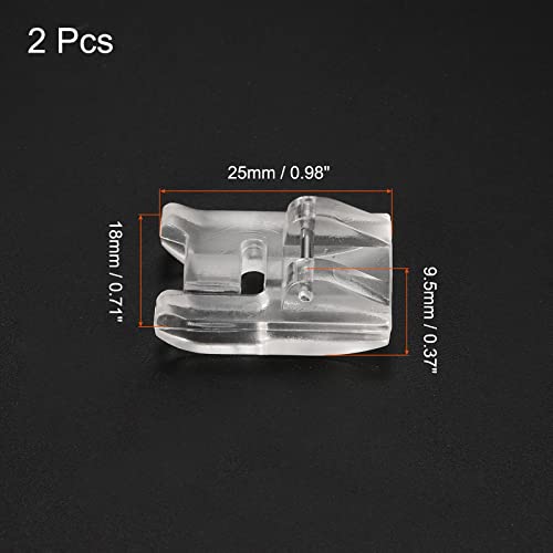 Pie prensatelas decorativo para máquina de coser, 2 piezas miniatura 2