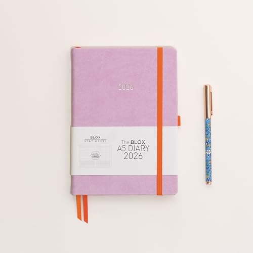Agenda 2026 A5 lilas à grille à colonnes pour équilibrer vie pro et vie perso au quotidien