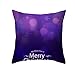 AmDxD Poszewki na poduszkę, 50 x 50 cm, z poliestru z gwiazdą, światło Halo, miękka, wygodna, kwadratowa poszewka na poduszkę do domu i na sofę, dekoracja sypialni, fioletowa, 50 x 50 cm