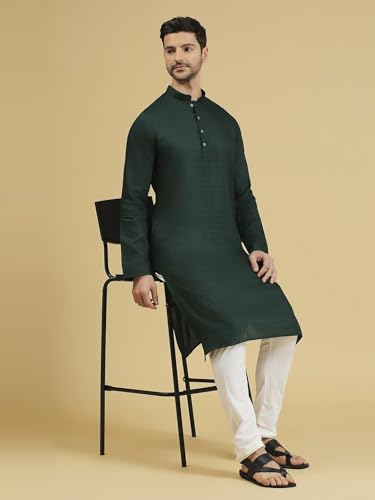 Image of Rajubhai Hargovindas Men Pure Cotton Solid Long Kurta