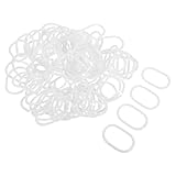 GALPADA 100 Weiße Duschvorhangringe aus Kunststoff mit Schnappverschluss...