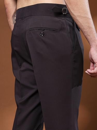 Image of Gurkha Pants for Men | Trouser for Men | Formal Pant | Single Buckle | Bell Bottom Trouser High Waist Pleated Casual Trousers | Flared Bottom Leg Pants for Office Smart Casual Travel Party