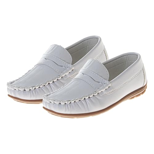 Image of Josmo Boys Moccasin Driving Loafers - Casual Dress Penny Slip On Boat Shoes (Sizes: 5-10 Toddlers / 11-13 Little Kids / 1-5 Big Kids)