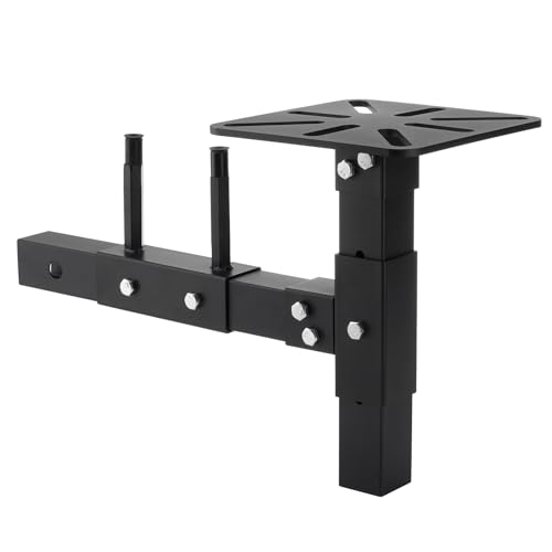 Hitch Mount Vise Plate Holder Bracket for Truck Trailer Universal Fits 2" x 2" Receiver Portable Bench Grinder Vise Stand Adjustable Height