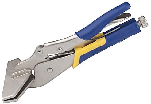 Haowujin XIE-MT-0506 Hand Seamers Sheet Metal Tools,10 Inch-High Carbon Steel Sheet Metal Crimper Locking Plier Tools, Sheet Metal Clamp Duckbill Pliers, Hand Seamer Adjustable Wear Resistant Flat Head Vise Functional thumb #6