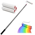 BsBsBest Paint Roller, 6 FT Paint Roller Extension Poles Paint Roller kit with Brush Stainless Steel Poles Splicing Rod House Mural Brush for Walls and Ceiling