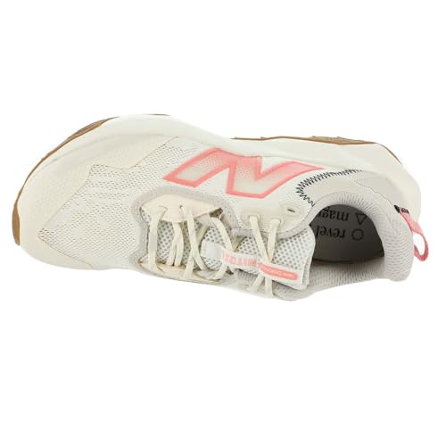 New Balance Tênis de corrida feminino Dynasoft Nitrel V6 Trail, Angora/Sunfade Red/Timberwolf, 6.5 W