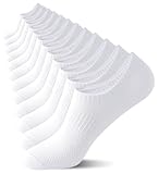 Irisbear Womens No Show Socks Thin Cotton Non Slip Low Cut Socks White 5-8