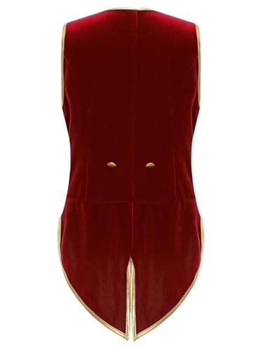 renvena Boys Halloween Sleeveless Tuxedo Vest Renaissance Tailcoat Victorian Vintage Medieval Jacket2