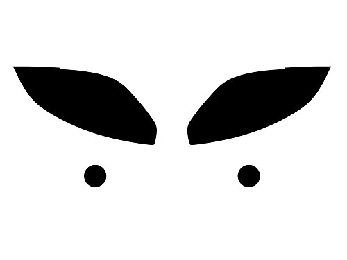 Rvinyl Headlight Tint Covers Compatible with Mitsubishi Eclipse 2006-2012 - Smoke