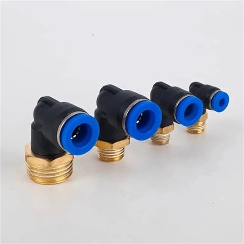 Conectores neumáticos PL de 8mm y rosca de 3/8 para codos de mangueras de tráquea 7