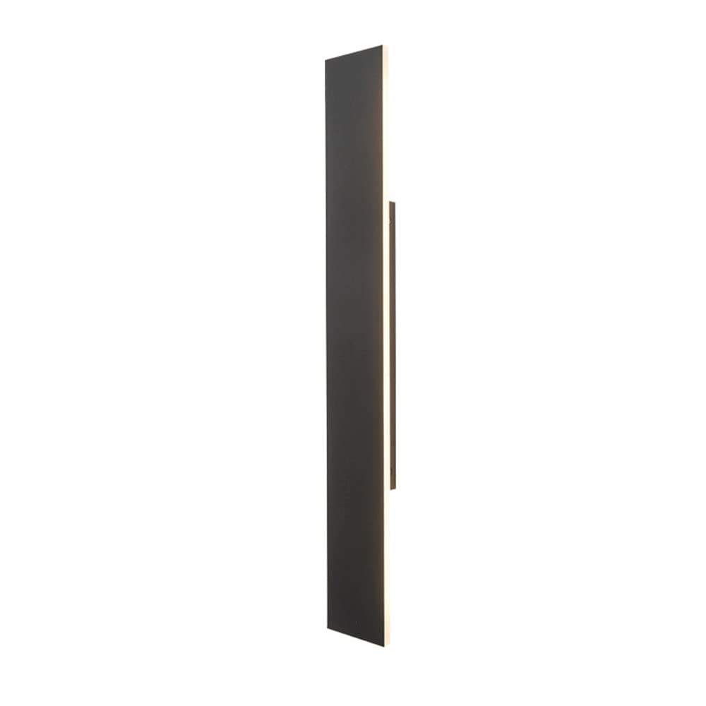 HXYSXHJUO Black Metal Long Wall Lamp with White Acrylic Shade, Modern LED Corridor Sconce, Linear Bedroom Bedside Washer, Simple Strip Living Room Lighting Light 4000K