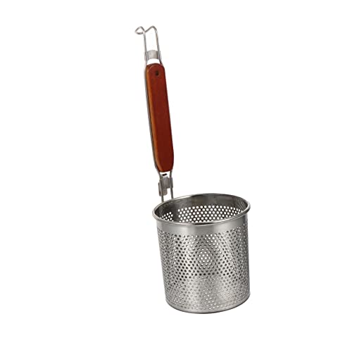 FUNOMOCYA 1Pc Stainless Steel Frying Strainer Skimmer Tool Ergonomic Design for Easy Holding for Draining Chips Vegetables and Meats Kitchen Utensil