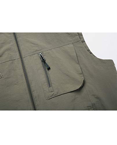 Image of Hixiaohe Mens Lightweight Vest Outerwear Casual Summer Outdoor Travel Vest for Hiking Fishing Golf Photo Work with Pockets