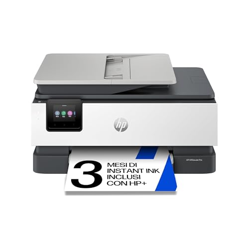 HP OfficeJet Pro 8122e 405U3B, Stampante Multifunzione a Getto d'Inchiostro A4 a Colori, Fronte e Retro Automatico, 20 ppm, Wi-Fi, Smart, 3 Mesi di Inchiostro Instant Ink Inclusi, Grigia