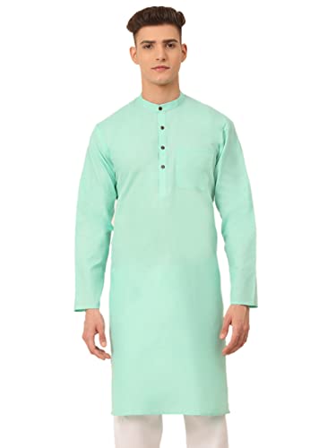 Image of Jompers Men's Cotton Ethnic Solid Kurta.
