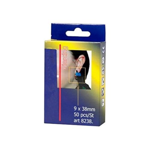 Maya TTD2P - Tiritas No Detectables para Piercings, 50 Unidades, Azul