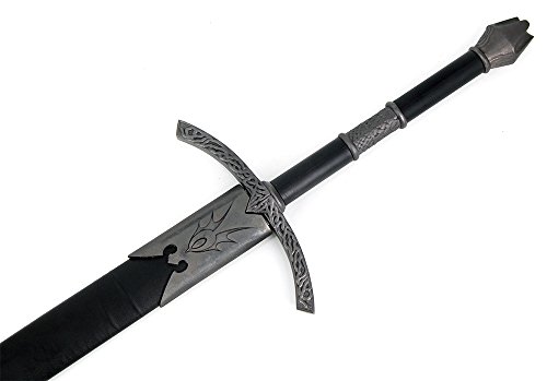 Vulcan Gear Medieval Crusader Sword with Scabbard - Choose Your Style (King's Sword Carbon Steel Color)