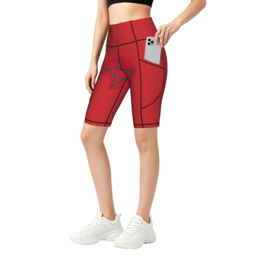 Short de cyclisme Maroc EdWal femme pantalon de yoga imprimé en tissu doux