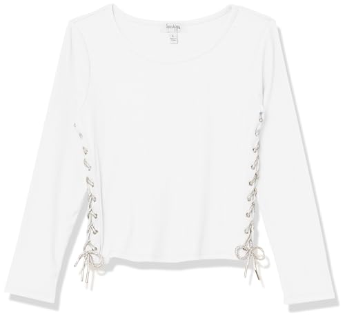 Image of Speechless Girls' Rib Knit Long Sleeve Side Drawstring