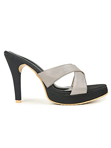 Image of Valiosaa Women's Silver Heels Heeled Sandal