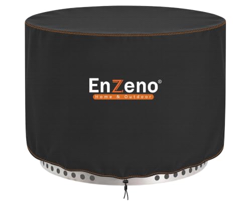 Enzeno Fire Pit Cover Round for Solo Stove Yukon 27-29 Waterproof Oxford Cloth Fire Pit Cover Fits for Gas/Table/Bowl Fire pits - 29 D X 18 H