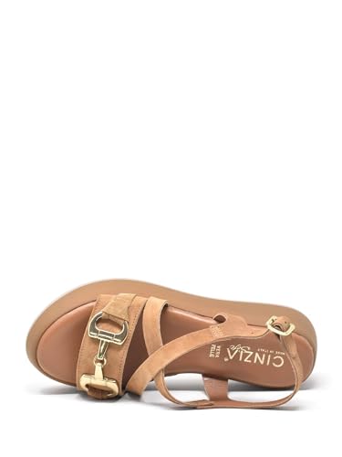 Sandales compensées marron Cb25827-c aux finitions soignées