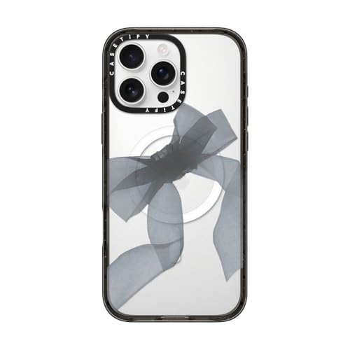 【未使用】casetify iPhone16pro chrome bowsリボン ケースティファイ Chrome Bows リボン クリアケース casetify