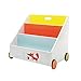 Labebe - Libreria Blanca Madera, Estanteria Trastero Infantil, 3 Niveles Estanteria Pequeña, Estanteria Juguetes con 4 Ruedas, Mini Libreria Habitacion de Niños, Baja Estanteria por Bebé de 1-5 Años