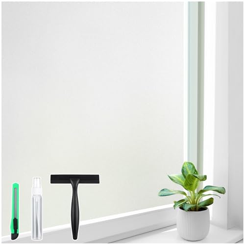 Homein Frosted Glass Window Privacy Film with Tools, Static...