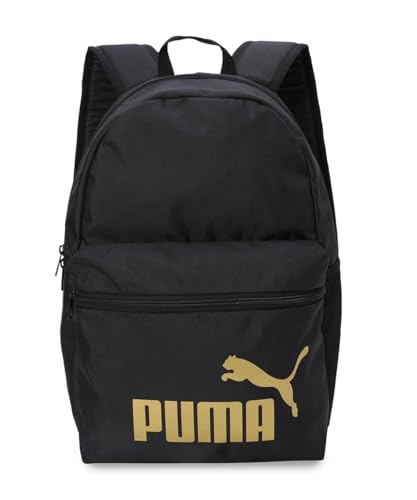 PUMA PUMA PHASE Backpack, Sacs à dos classiques Unisexe, PUMA Black-Gold-No.1 Logo, OSFA - 091164