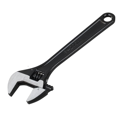 CNGGV 8 Adjustable Wrench Black Oxide Finish Wide Jaw Spanner