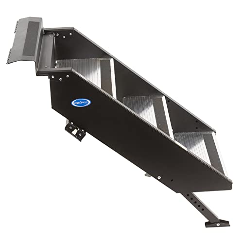 MORryde STP-3-26-29H Strut-Assist StepAbove RV Entry Step - 3 Step, 31.5-37.5" Height, 9" Rise, 26" Door Width #1