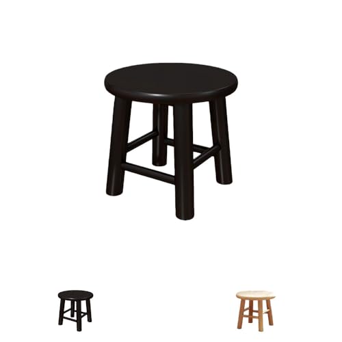 LIVIAバースツール 円形の木製の 丸太の腰掛け 無垢材の 木製 原木 脚立踏み台 ガーデニング 花台 多目的 持ち運びやすい 無垢木材 かわいいスツール 家庭用用ポータブル用 (ブラック,30*40cm)