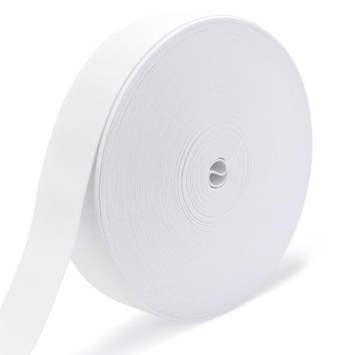 Opiniones y reviews de Merceria los 10 mejores. 46 RIUNBB - Bandas elásticas blancas para costura, cintura elástica de 1-1/2 pulgadas x 30 yardas, duradera, cómoda y elástica para pijamas, manualidades, cintura y máscaras