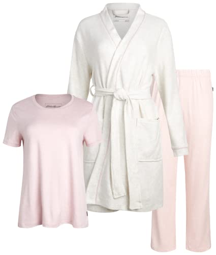 Eddie Bauer Women’s Pajama Set – 3 Piece Sleepwear Set - Bathrobe, T-Shirt, And Lounge Pants Set For Women (S-Xxl) #TOP29